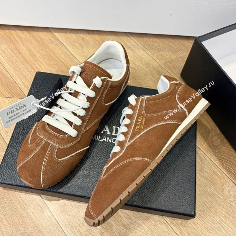 Prada Suede Sneakers Brown2 2025 PR082501 (MD-250825001)