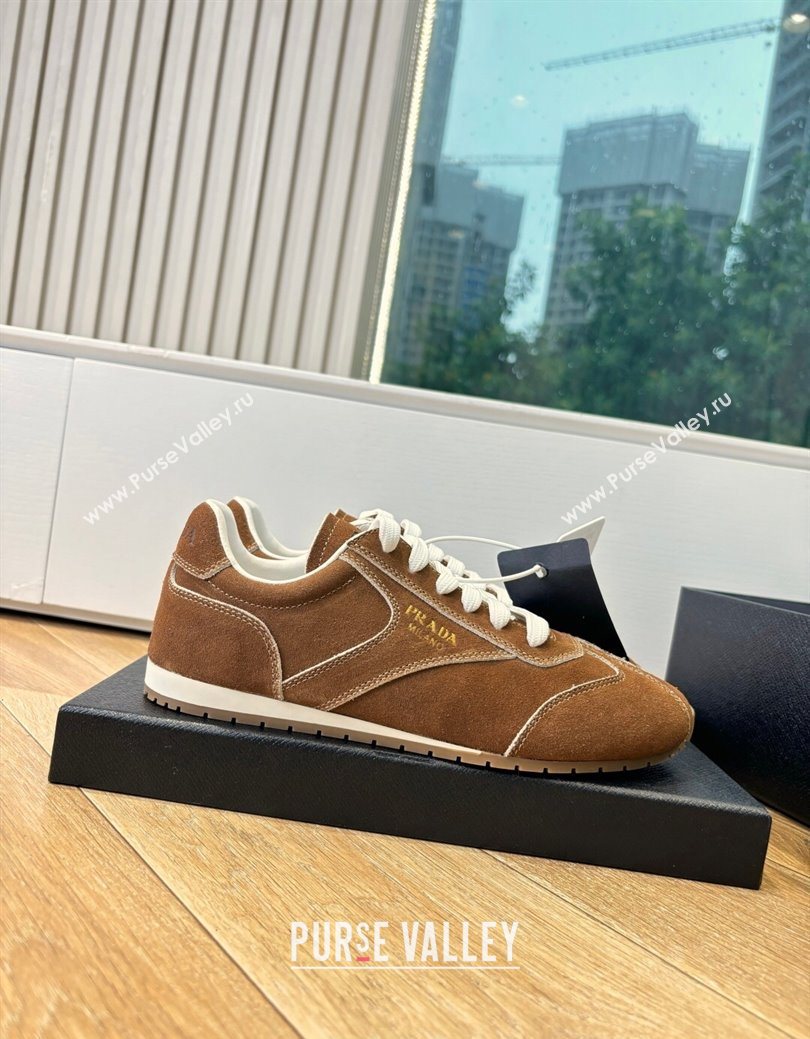 Prada Suede Sneakers Brown2 2025 PR082501 (MD-250825001)