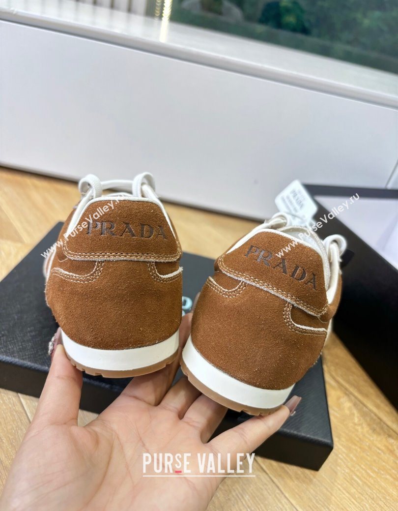 Prada Suede Sneakers Brown2 2025 PR082501 (MD-250825001)