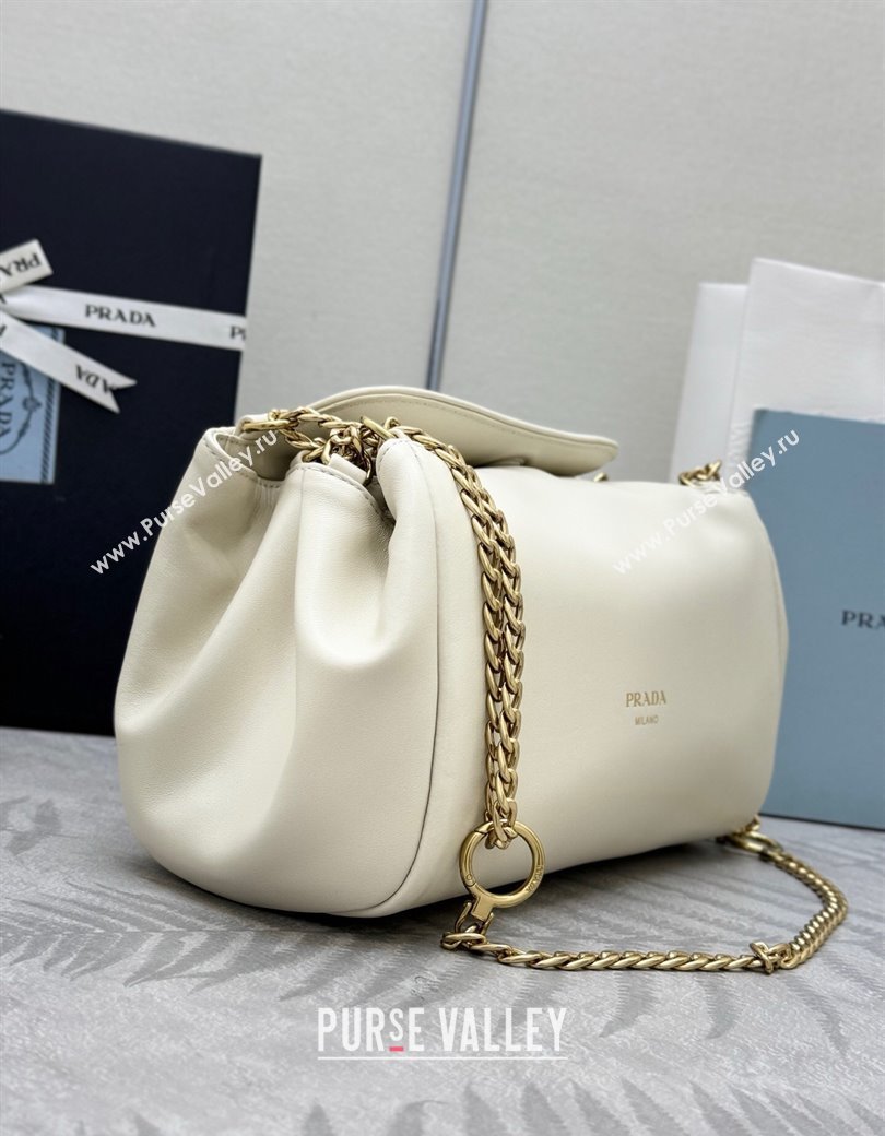Prada Tumulte small nappa leather bag White 2025 1BD395 (YZ-250927067)