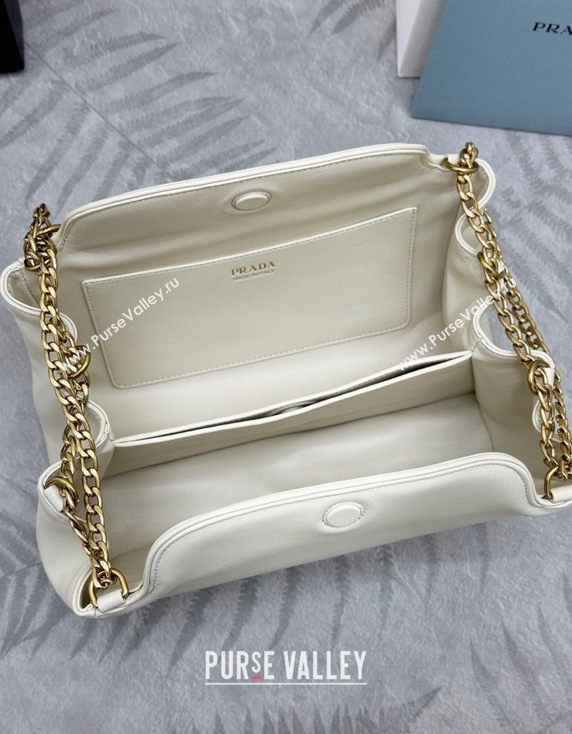 Prada Tumulte small nappa leather bag White 2025 1BD395 (YZ-250927067)