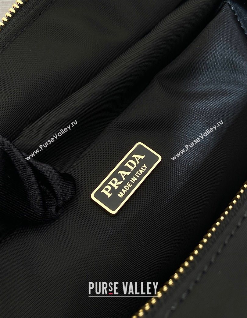 Prada Explore medium Re-Nylon and leather tote bag Black 2025 1BG596 (YZ-250929043)