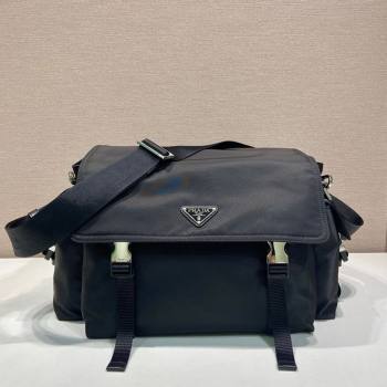 Prada Mens Explore Re-Nylon and leather bag Black 2025 2VD082 (YZ-250929044)