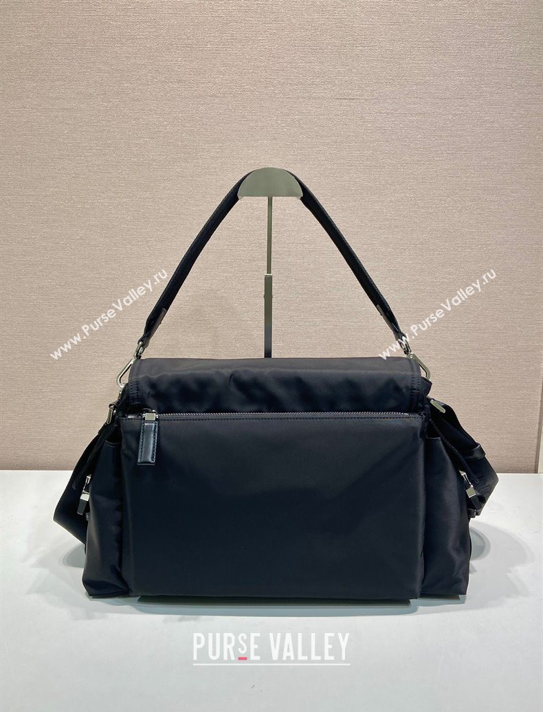 Prada Mens Explore Re-Nylon and leather bag Black 2025 2VD082 (YZ-250929044)