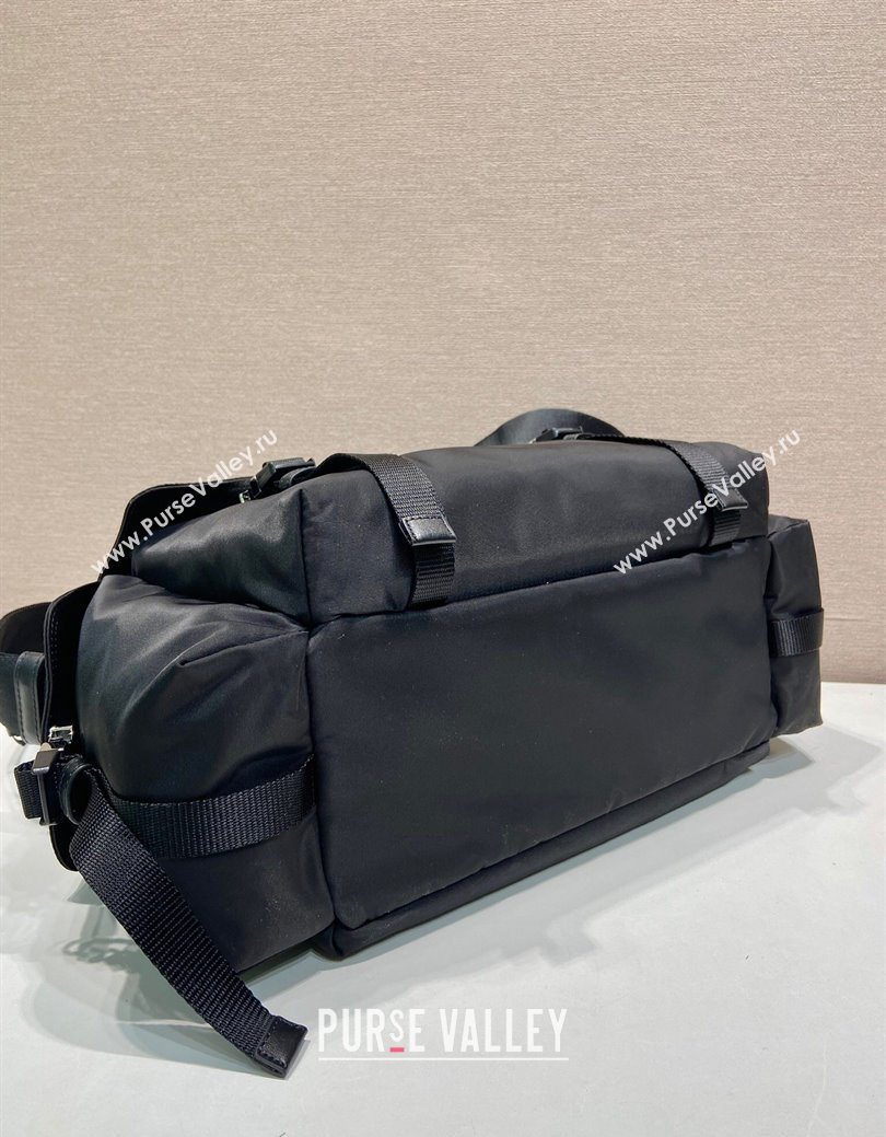 Prada Mens Explore Re-Nylon and leather bag Black 2025 2VD082 (YZ-250929044)