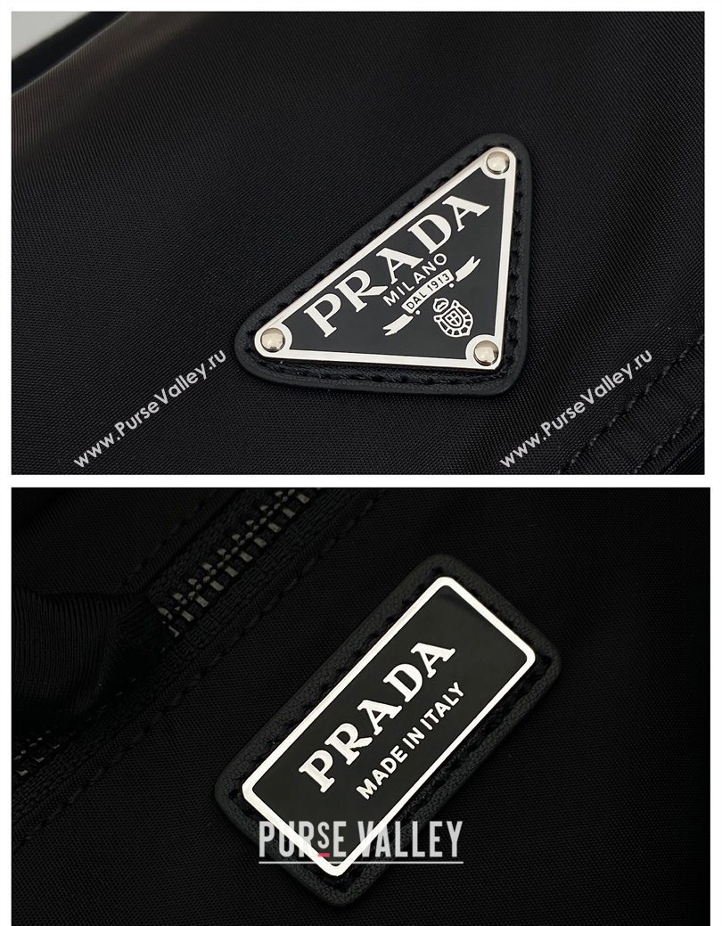 Prada Mens Explore Re-Nylon and leather bag Black 2025 2VD082 (YZ-250929044)