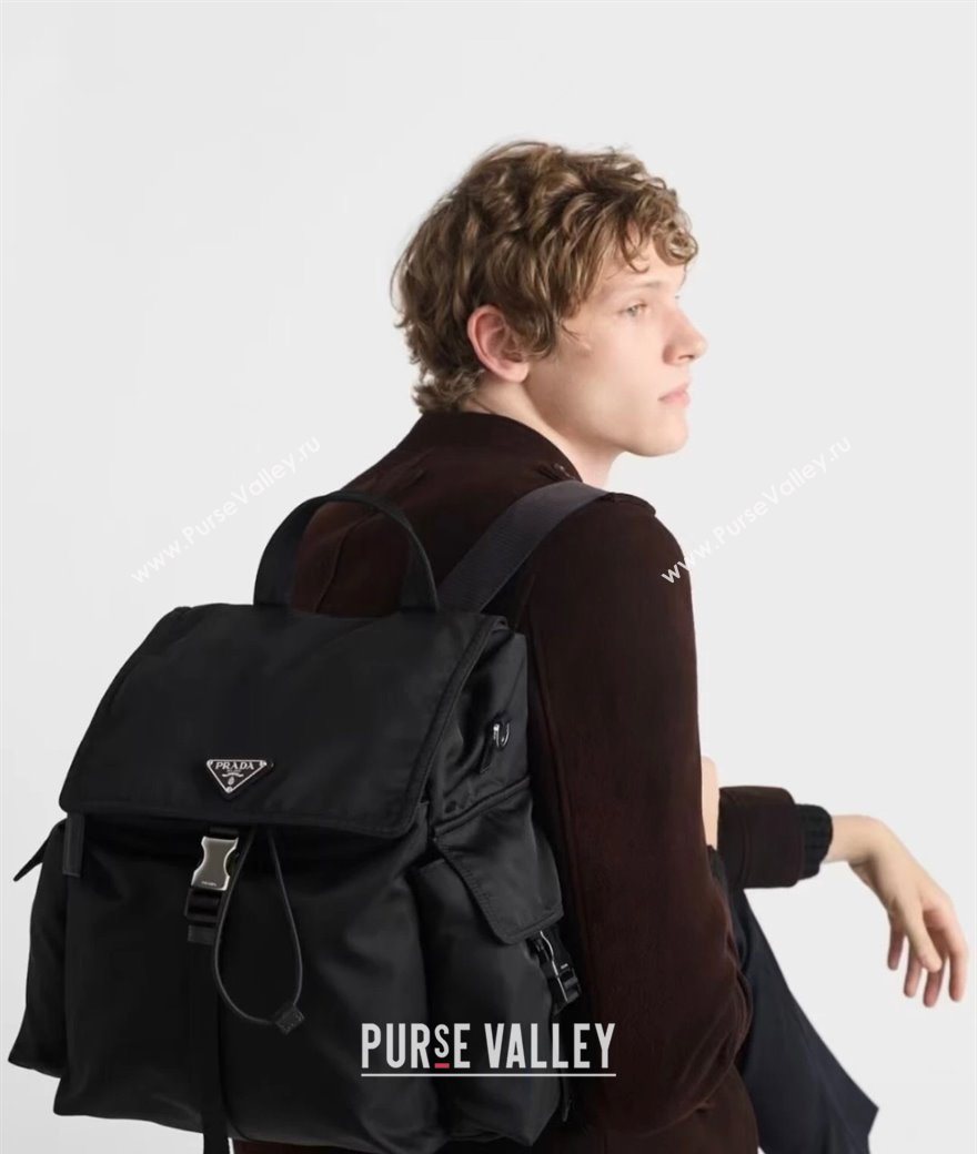 Prada Mens Explore Re-Nylon and leather backpack bag 2025 2VZ118 (YZ-250929045)