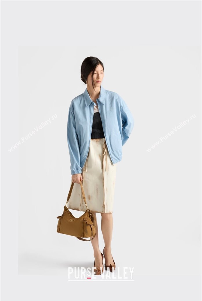 Prada Explore large suede shoulder bag Brown 2025 1BC264 (YZ-250927064)