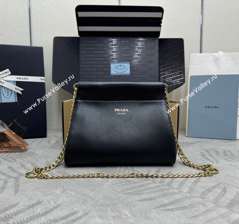 Prada Enchaîne mini leather bag Black 2025 1BC263 (YZ-250927035)