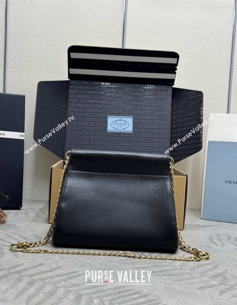 Prada Enchaîne mini leather bag Black 2025 1BC263 (YZ-250927035)