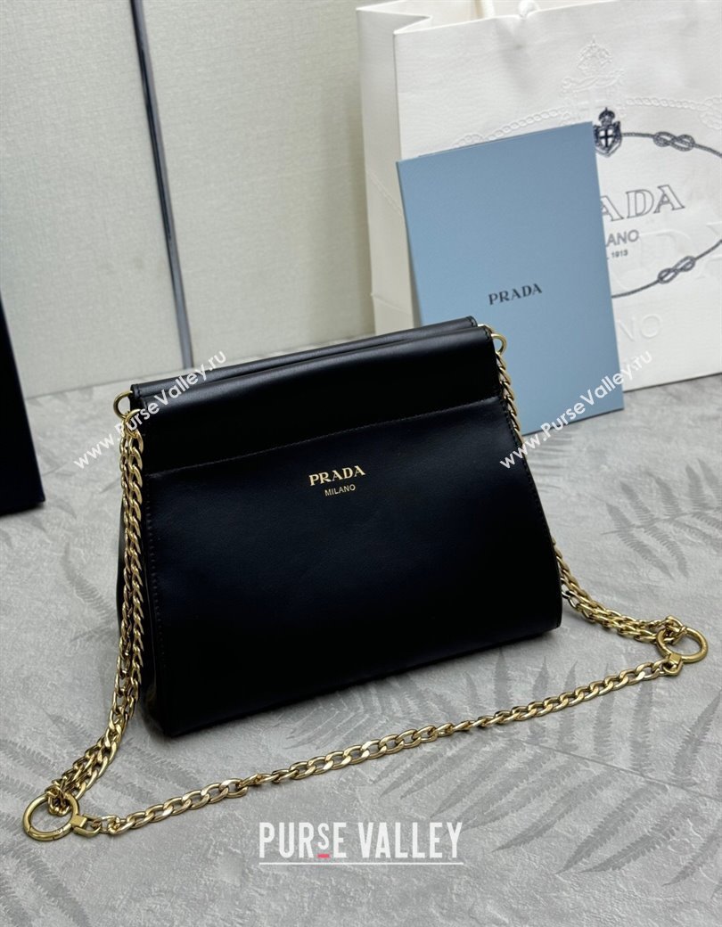 Prada Enchaîne mini leather bag Black 2025 1BC263 (YZ-250927035)