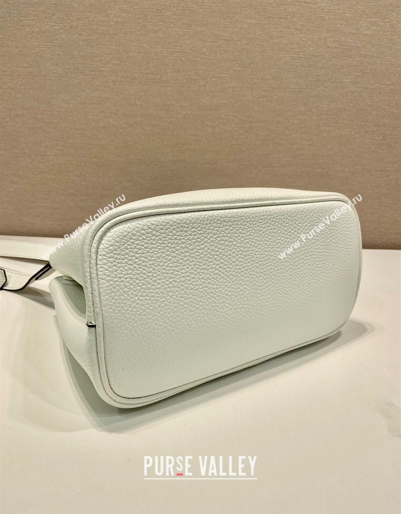 Prada Double small Grained leather bag White 2025 1BG443 0929 (YZ-250929058)