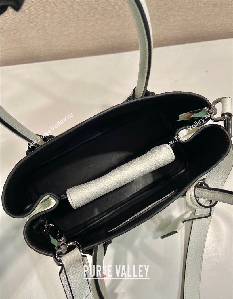 Prada Double small Grained leather bag White 2025 1BG443 0929 (YZ-250929058)