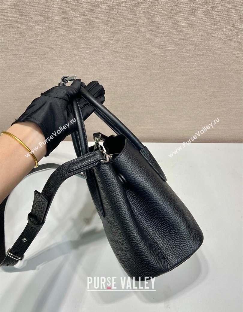 Prada Double small Grained leather bag Black 2025 1BG443 0929 (YZ-250929059)