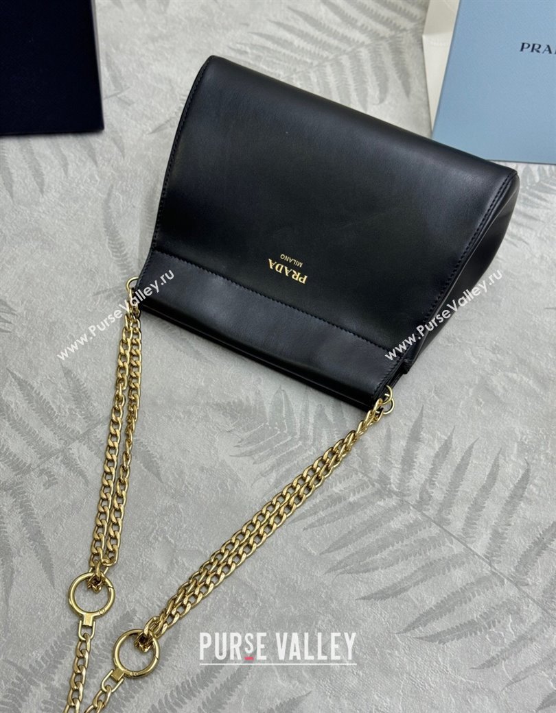 Prada Enchaîne mini leather bag Black 2025 1BC263 (YZ-250927035)