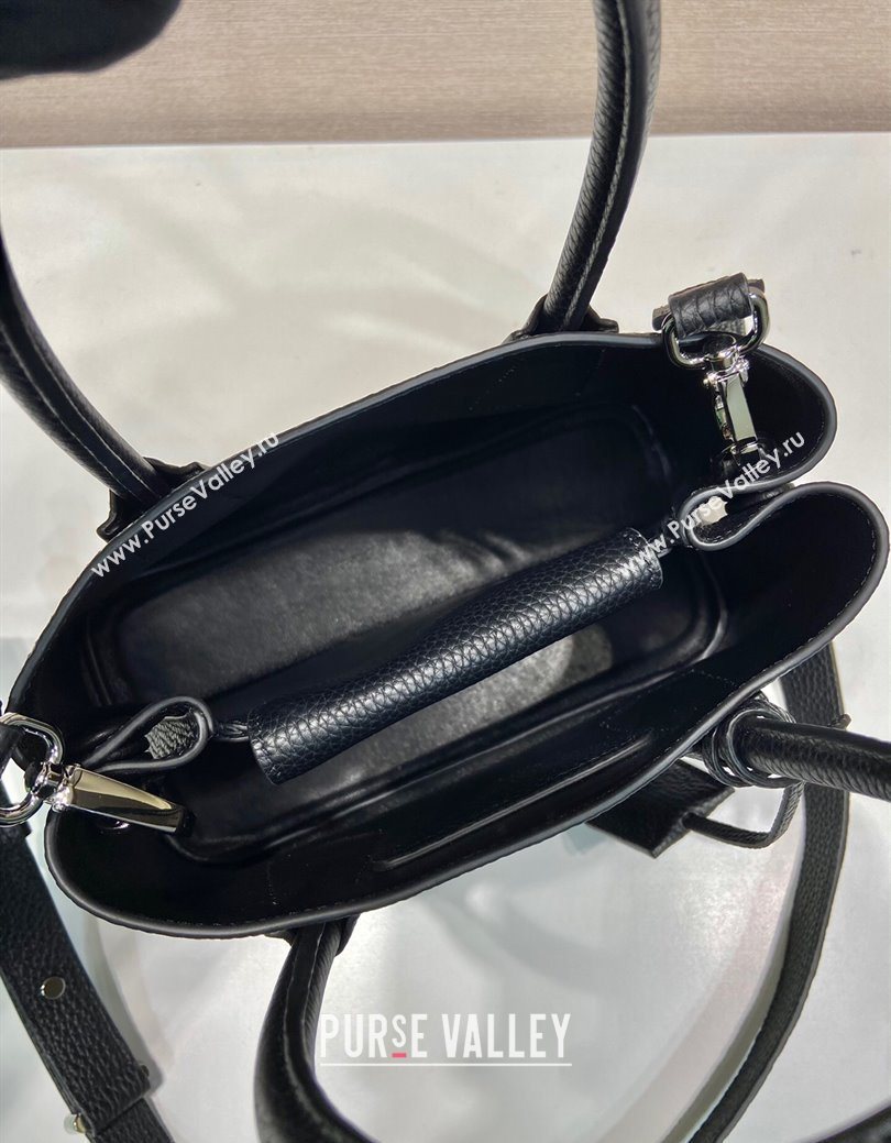 Prada Double small Grained leather bag Black 2025 1BG443 0929 (YZ-250929059)