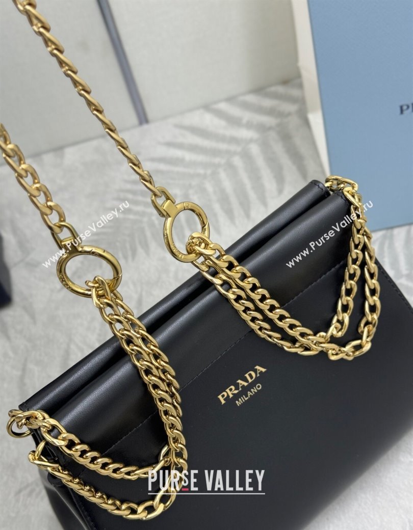 Prada Enchaîne mini leather bag Black 2025 1BC263 (YZ-250927035)