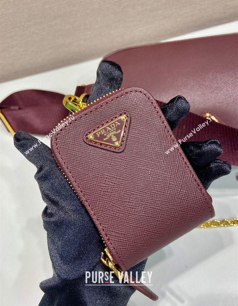 Prada Re-Edition 2005 Saffiano leather bag Burgundy 2025 1BH204 (YZ-250929034)