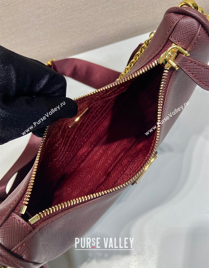 Prada Re-Edition 2005 Saffiano leather bag Burgundy 2025 1BH204 (YZ-250929034)