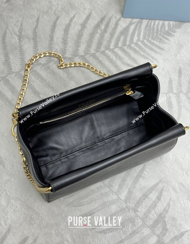 Prada Enchaîne mini leather bag Black 2025 1BC263 (YZ-250927035)
