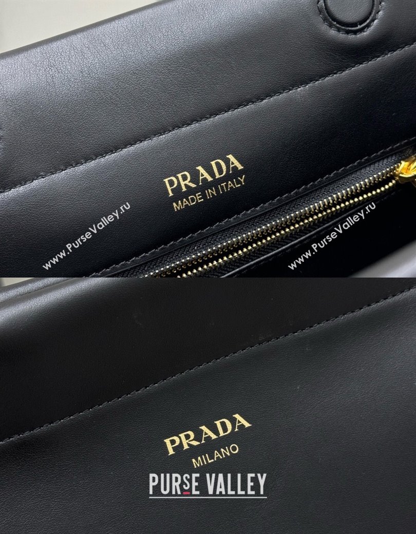 Prada Enchaîne mini leather bag Black 2025 1BC263 (YZ-250927035)