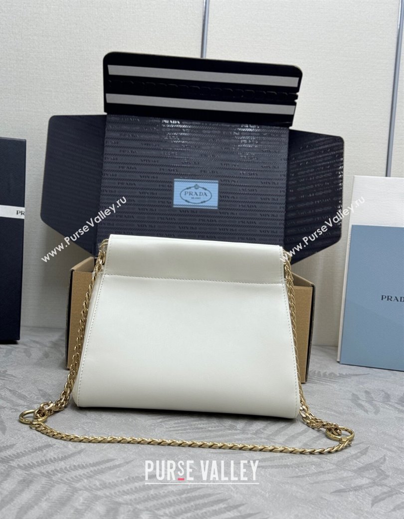 Prada Enchaîne mini leather bag White 2025 1BC263 (YZ-250927036)