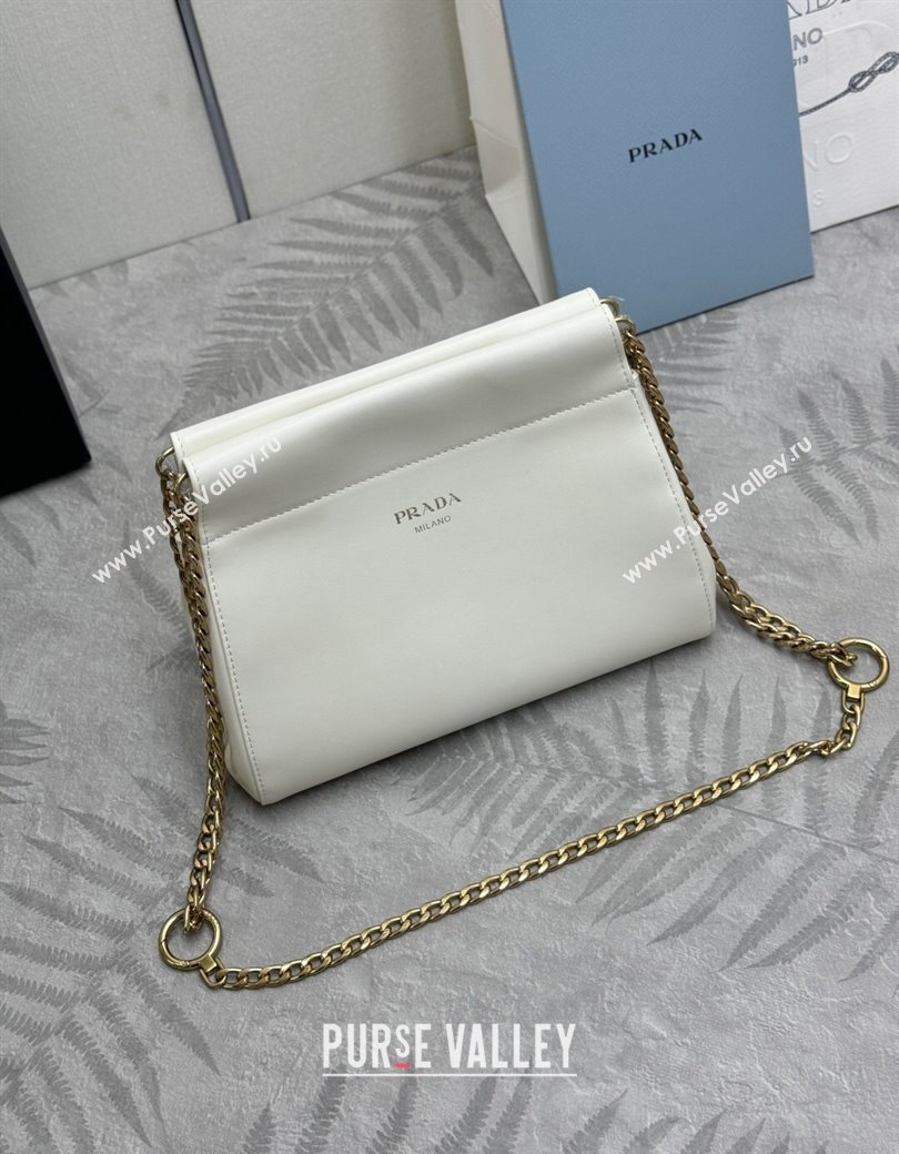 Prada Enchaîne mini leather bag White 2025 1BC263 (YZ-250927036)