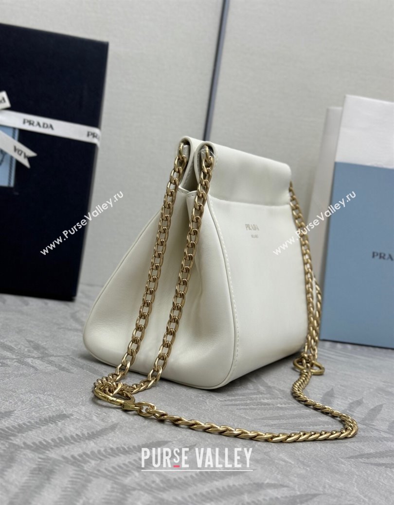 Prada Enchaîne mini leather bag White 2025 1BC263 (YZ-250927036)