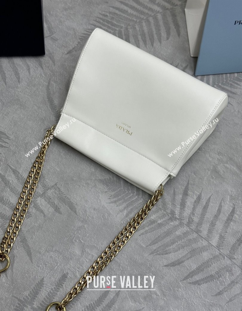 Prada Enchaîne mini leather bag White 2025 1BC263 (YZ-250927036)