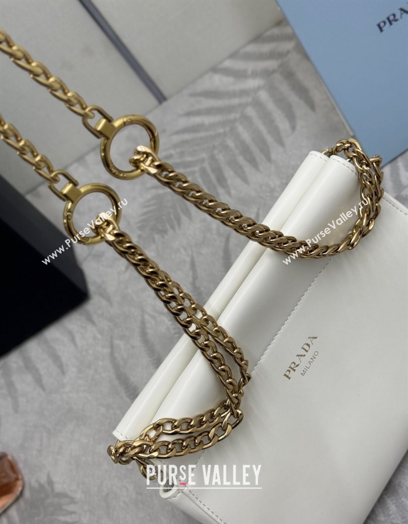 Prada Enchaîne mini leather bag White 2025 1BC263 (YZ-250927036)
