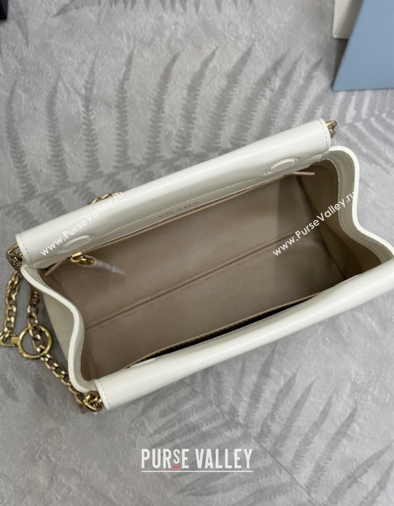 Prada Enchaîne mini leather bag White 2025 1BC263 (YZ-250927036)