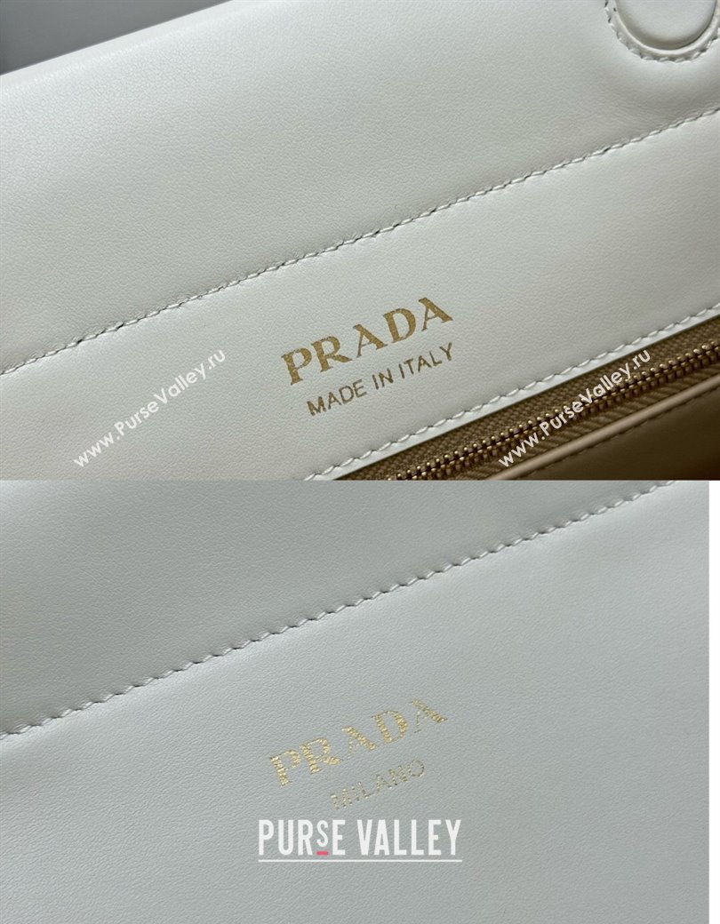 Prada Enchaîne mini leather bag White 2025 1BC263 (YZ-250927036)