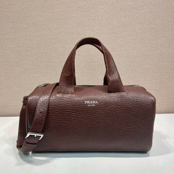 Prada Mens Small Maxi-Grianed leather duffle bag Brown 2025 2VC046 (YZ-250927024)