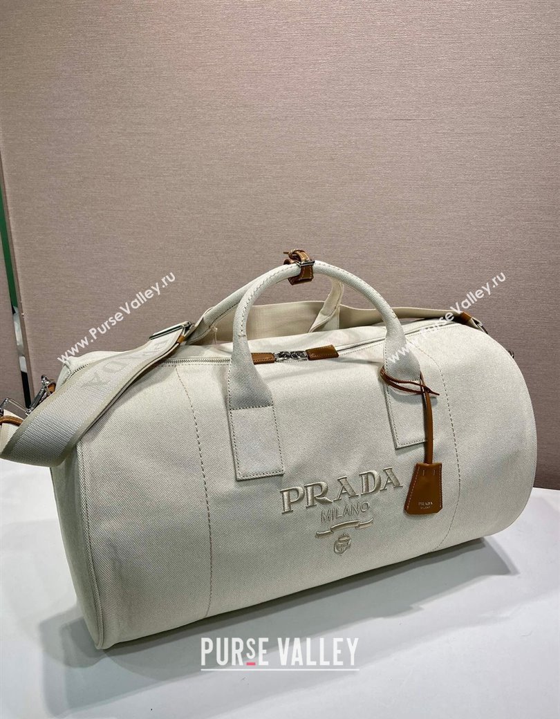 Prada Mens Canvas duffle bag White 2025 2VC051 (YZ-250927042)