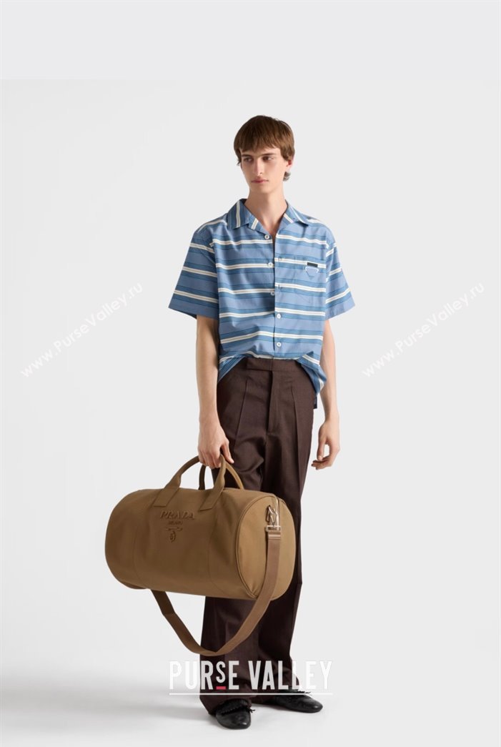 Prada Mens Canvas duffle bag Tabacco Brown 2025 2VC051 (YZ-250927043)