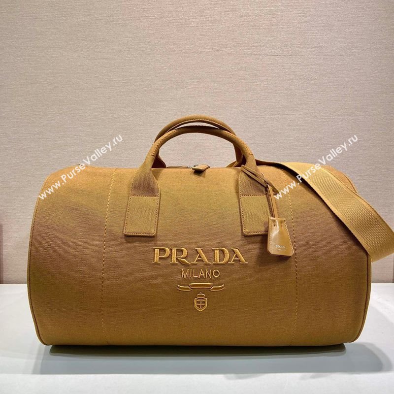 Prada Mens Canvas duffle bag Tabacco Brown 2025 2VC051 (YZ-250927043)