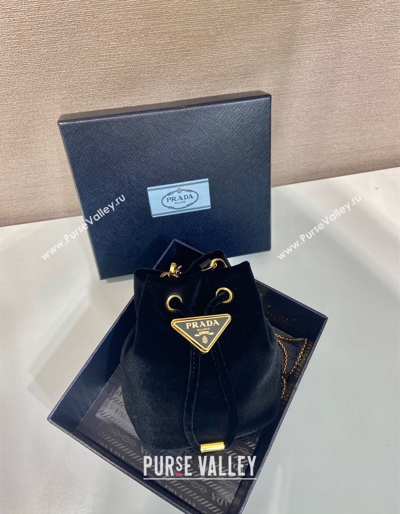 Prada Velvet mini pouch Black 2025 1NR016 (YZ-250927046)