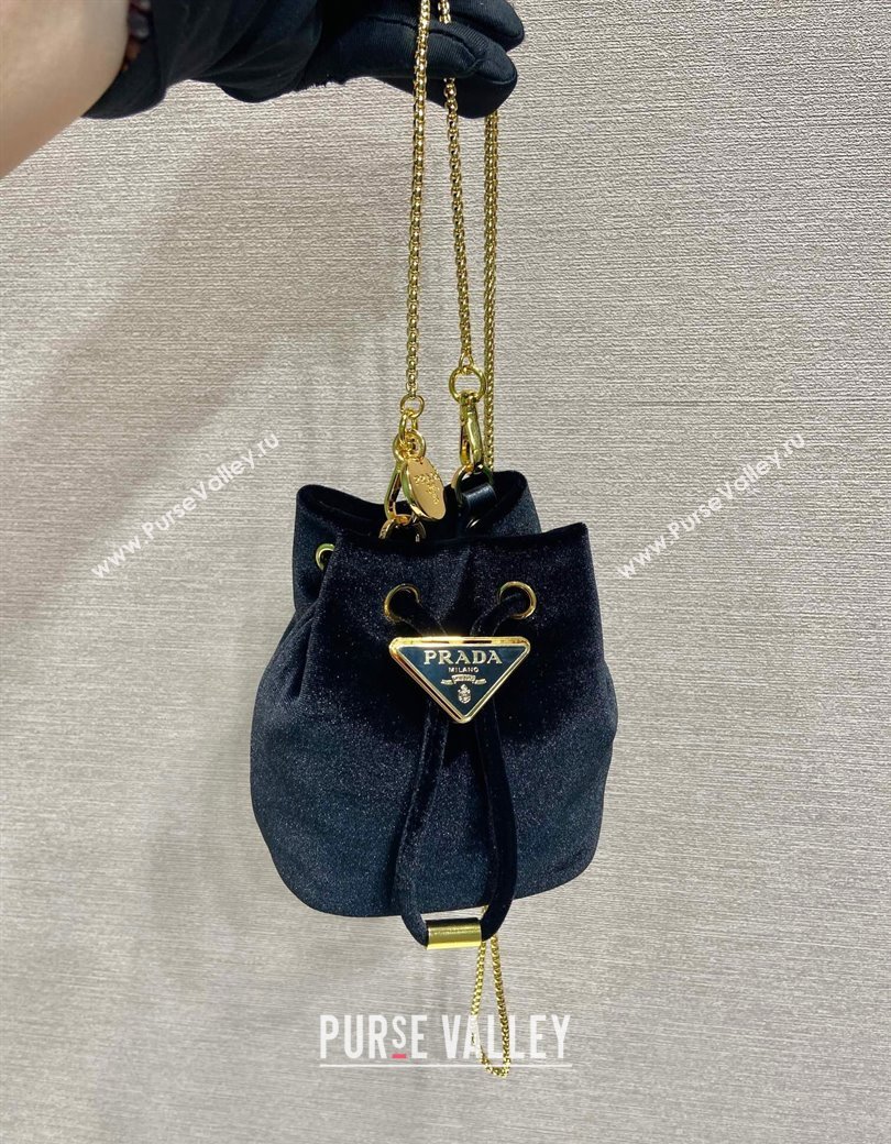 Prada Velvet mini pouch Black 2025 1NR016 (YZ-250927046)