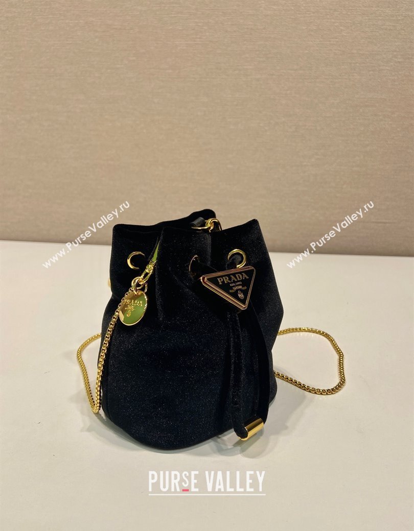Prada Velvet mini pouch Black 2025 1NR016 (YZ-250927046)