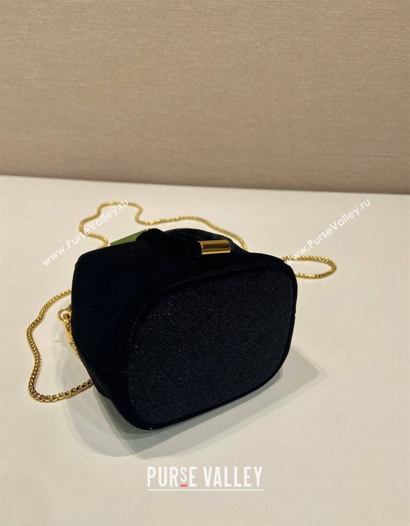 Prada Velvet mini pouch Black 2025 1NR016 (YZ-250927046)