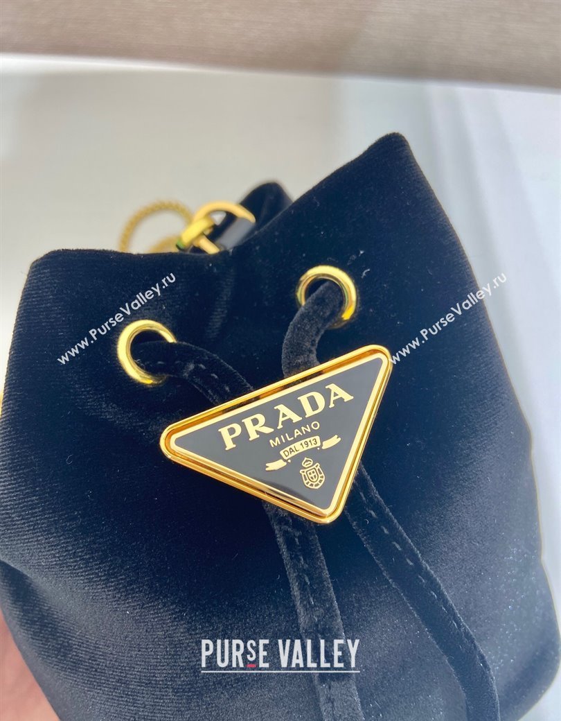 Prada Velvet mini pouch Black 2025 1NR016 (YZ-250927046)