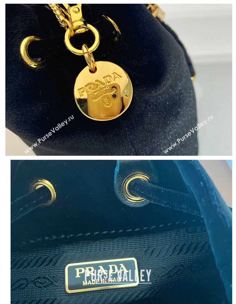 Prada Velvet mini pouch Black 2025 1NR016 (YZ-250927046)