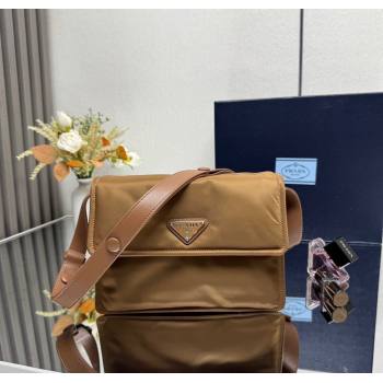 Prada Traveller small padded Re-Nylon shoulder bag Brandy Brown 2025 1BD313 (YZ-250927048)
