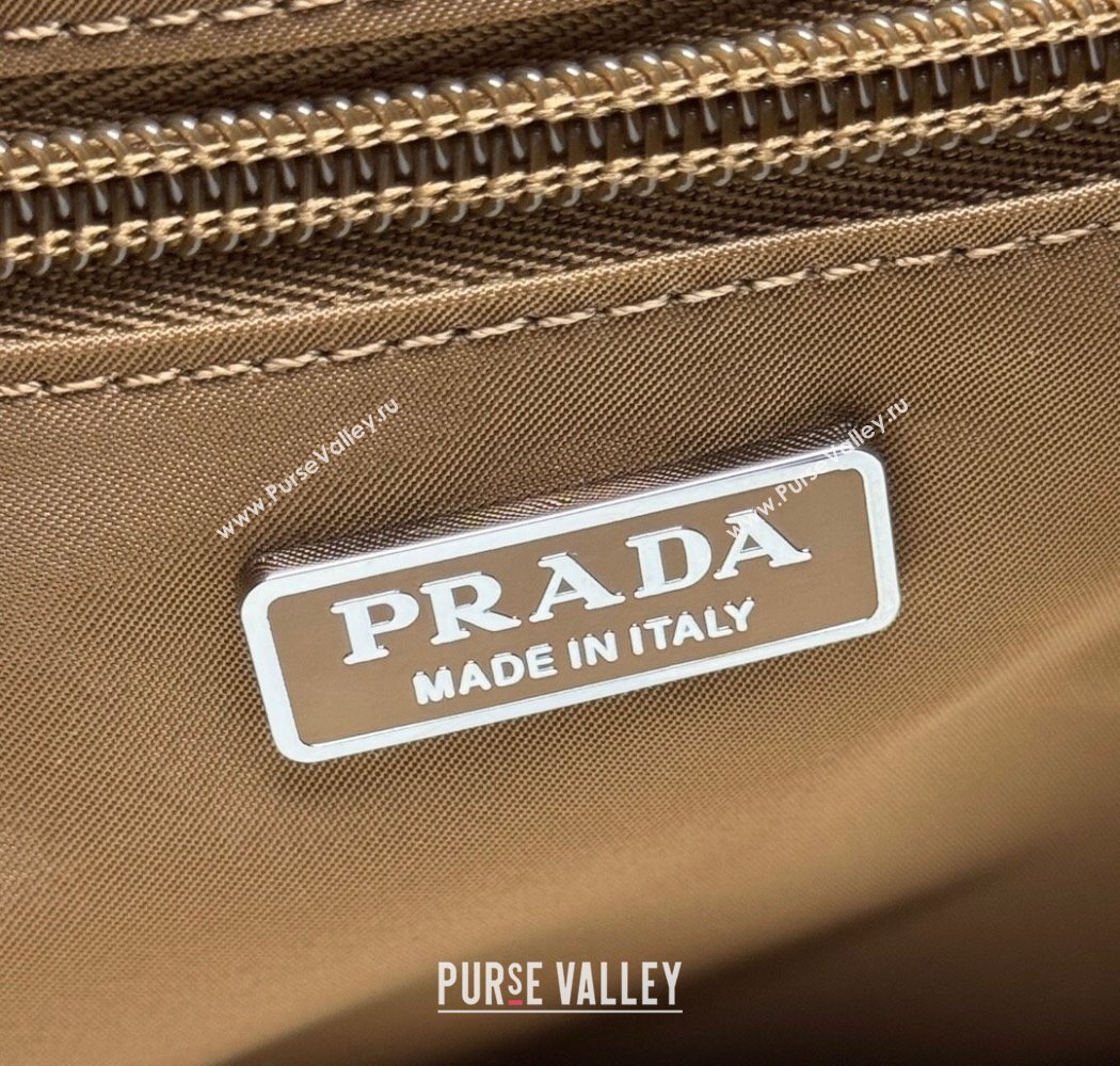Prada Traveller small padded Re-Nylon shoulder bag Brandy Brown 2025 1BD313 (YZ-250927048)