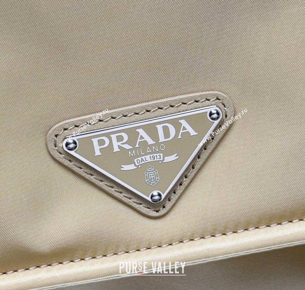 Prada Traveller small padded Re-Nylon shoulder bag Light Yellow 2025 1BD313 (YZ-250927049)