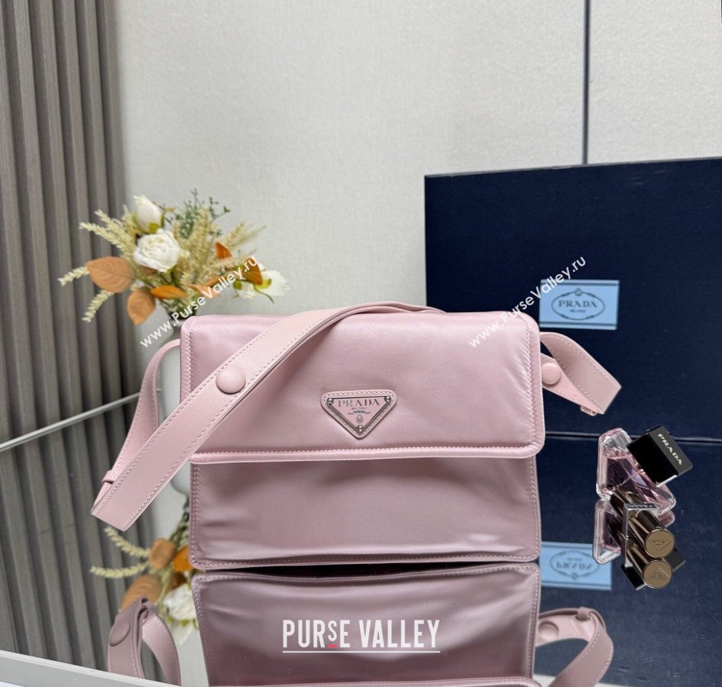 Prada Traveller small padded Re-Nylon shoulder bag Pink2 2025 1BD313 (YZ-250927050)