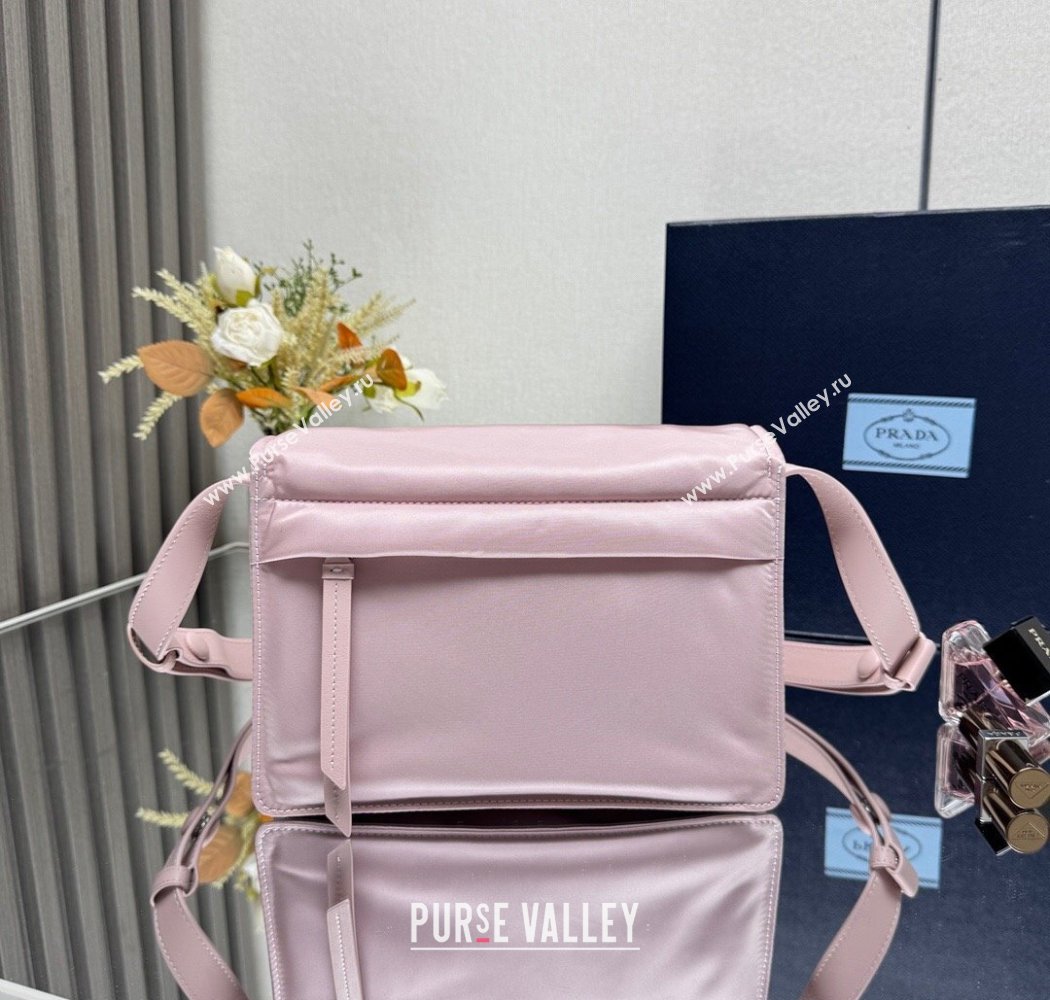 Prada Traveller small padded Re-Nylon shoulder bag Pink2 2025 1BD313 (YZ-250927050)