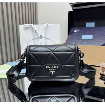 Prada Quilted Leather Flap Bag Black 2025 1BD283 (YZ-250927026)