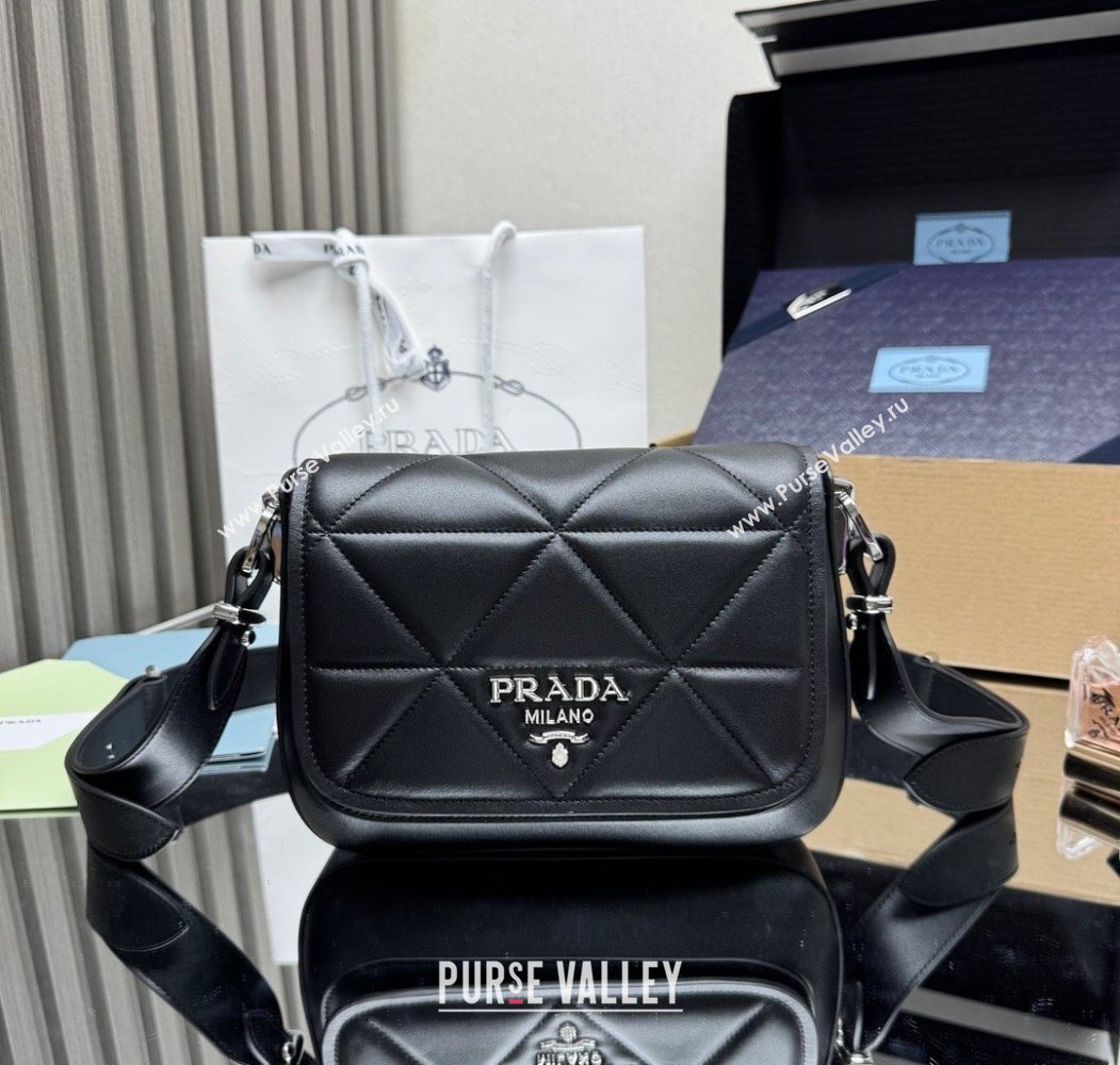 Prada Quilted Leather Flap Bag Black 2025 1BD283 (YZ-250927026)