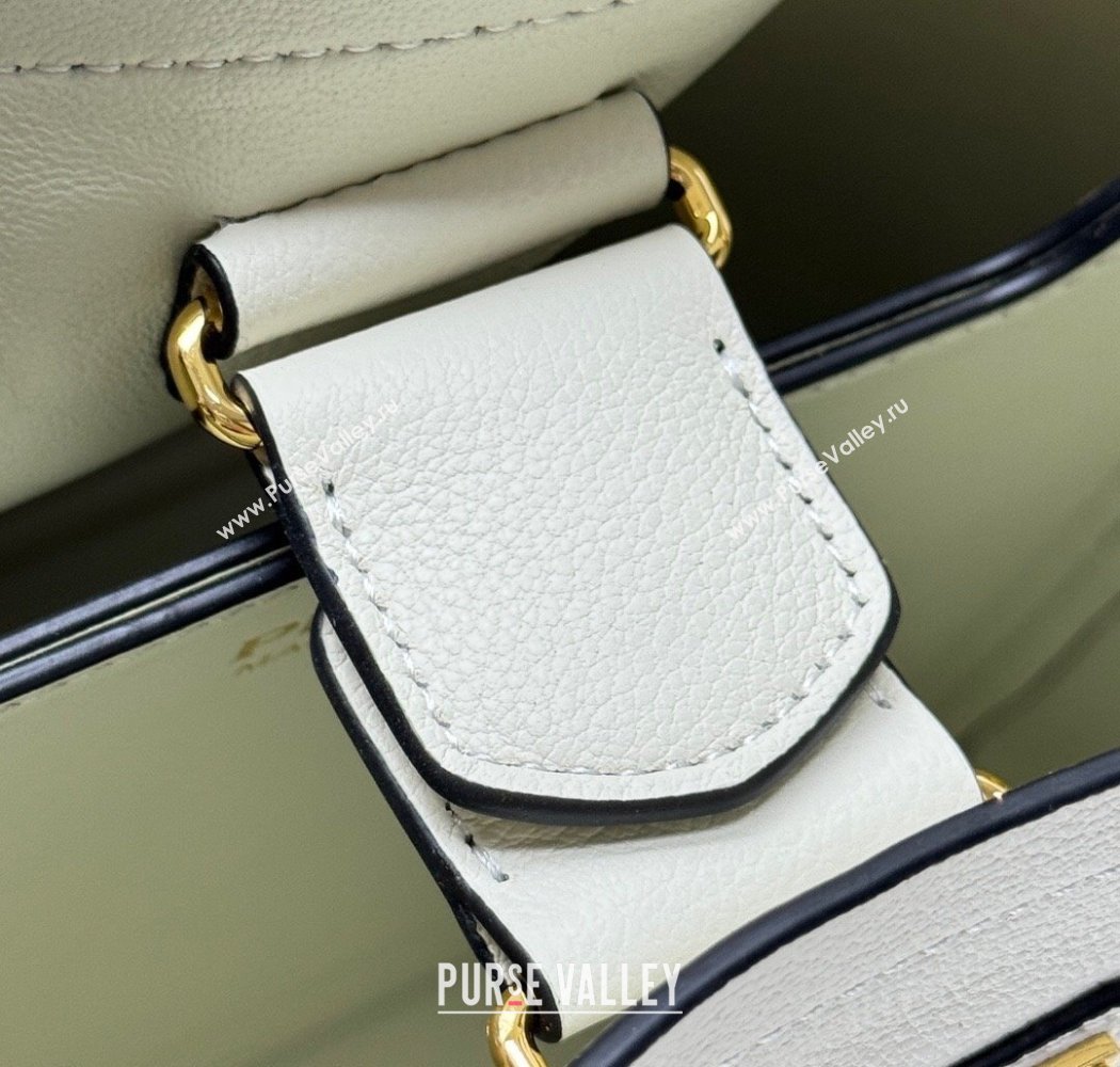 Prada Medium leather bucket bag White 2025 1BE080 (YZ-250927057)